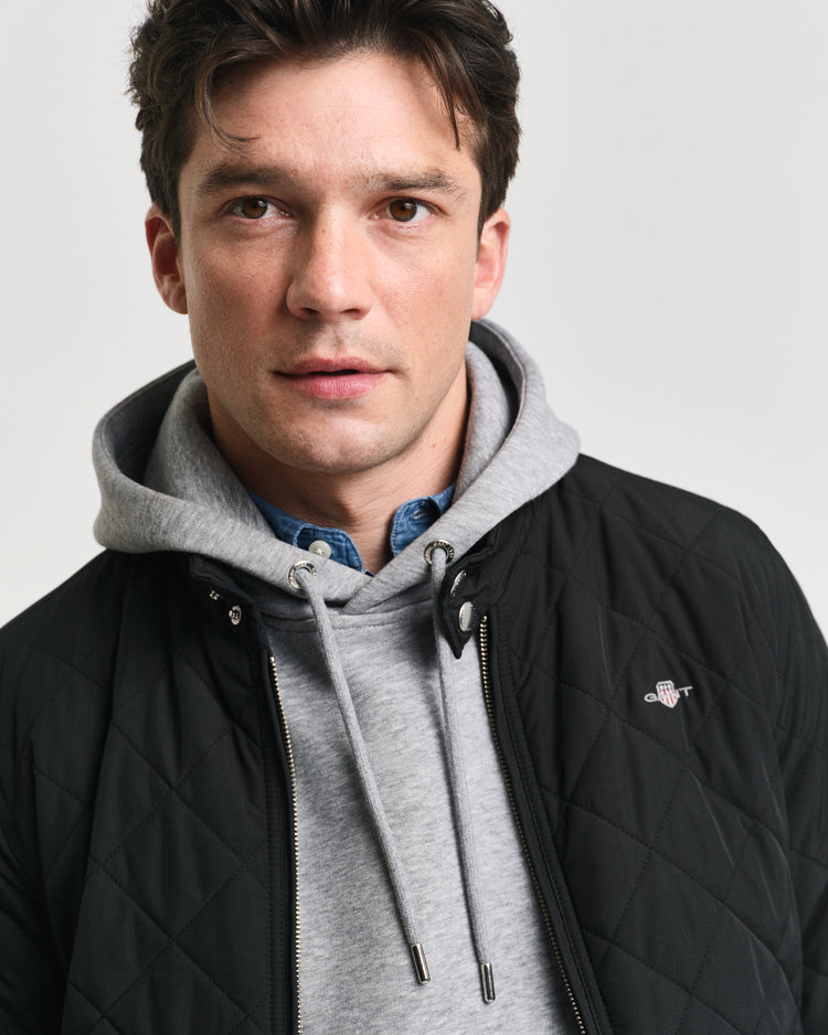 Kurtka przeciwdeszczowa męska regular fit czarna