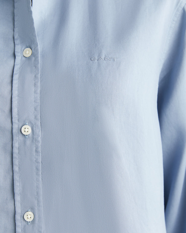 Koszula damska z długim rękawem niebieska