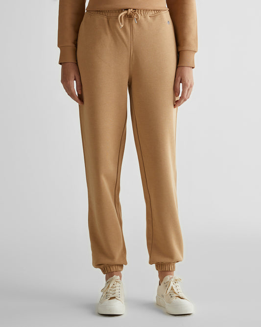 Spodnie dresowe damskie relaxed fit beżowe