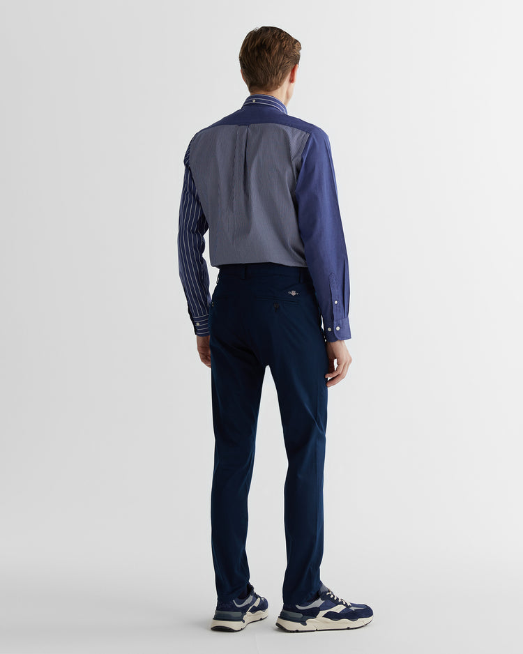 Spodnie męskie regular fit granatowe