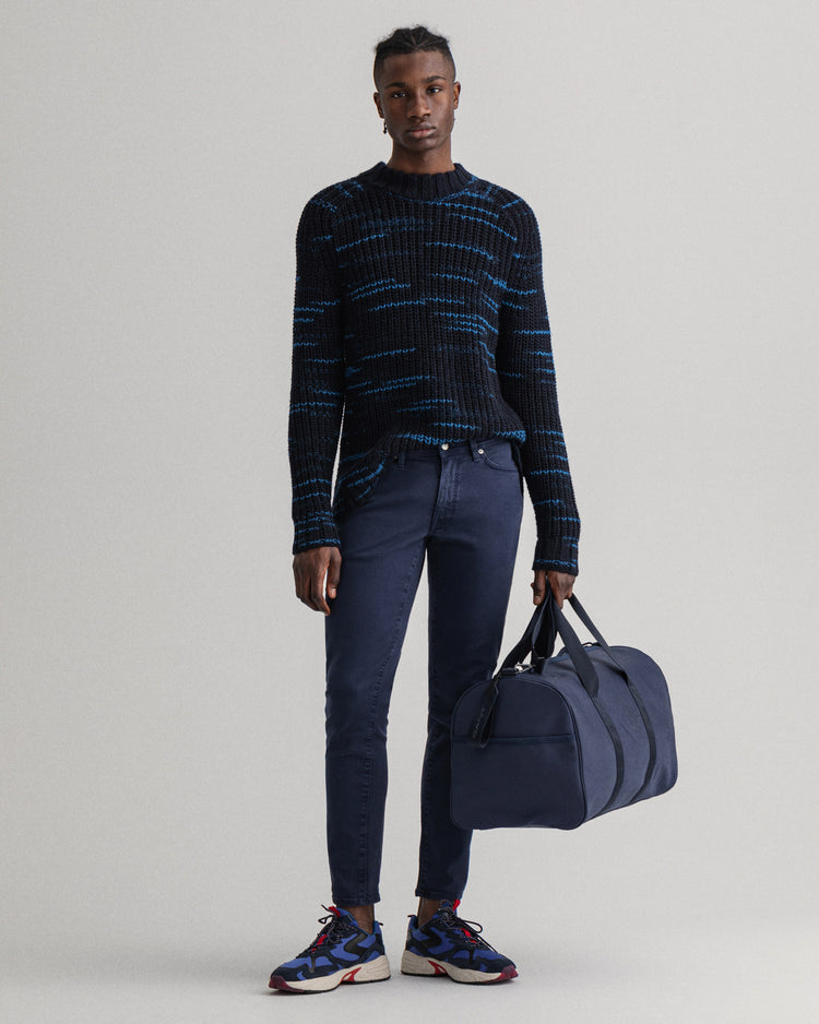 Spodnie jeansowe męskie extra slim fit granatowe