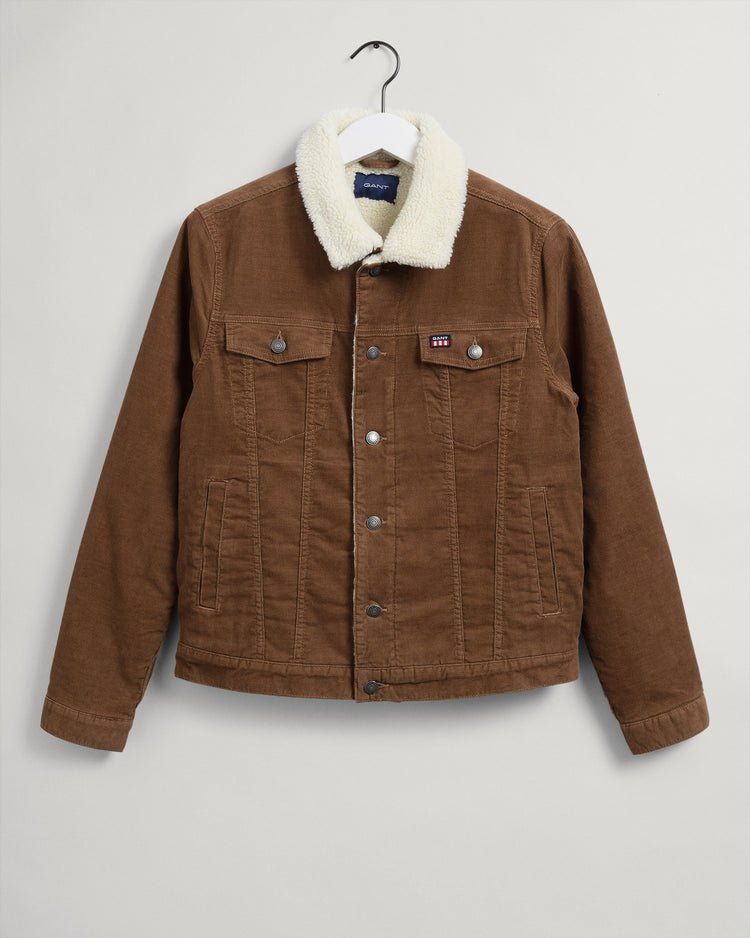 Kurtka męska z nadrukiem zapinana na guziki z długim rękawem regular fit