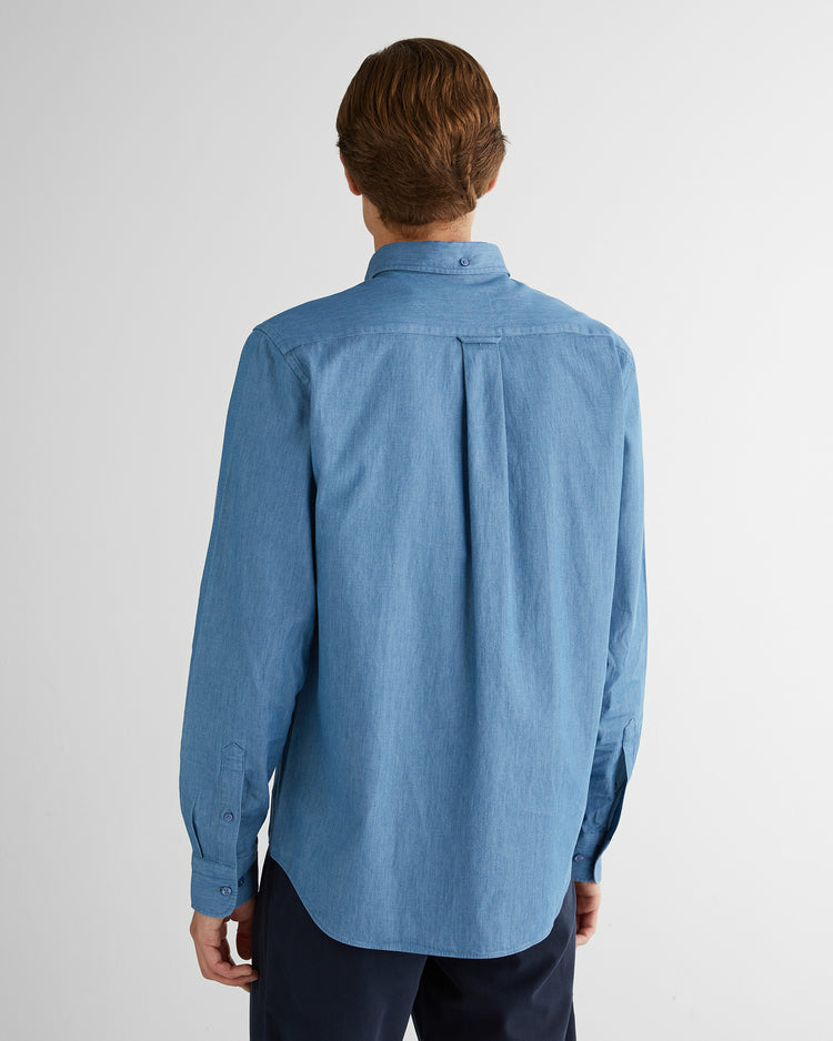 Koszula męska z długim rękawem regular fit niebieska