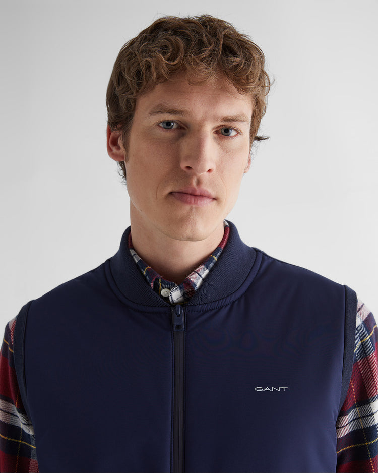 Bezrękawnik męski z zamkiem regular fit granatowy