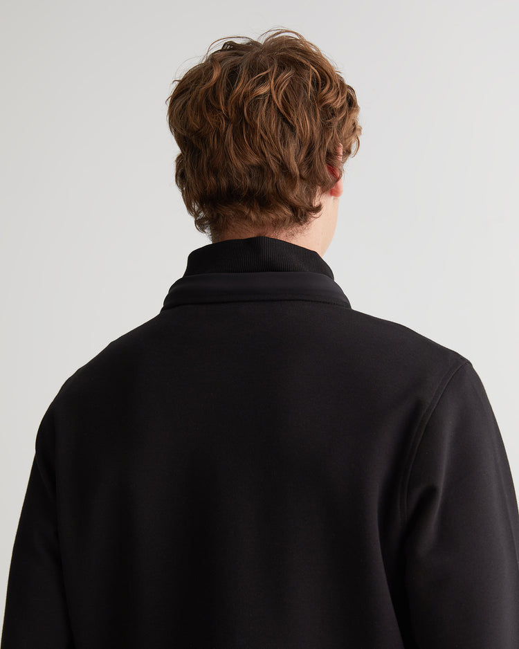 Bluza męska z zamkiem regular fit czarna