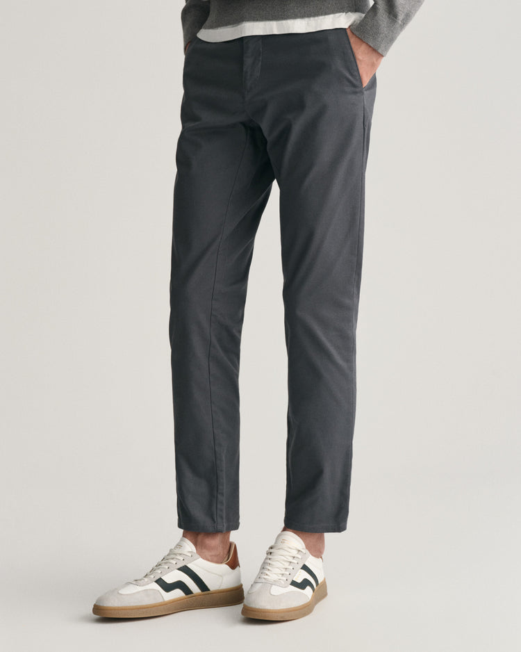 Spodnie męskie slim fit szare