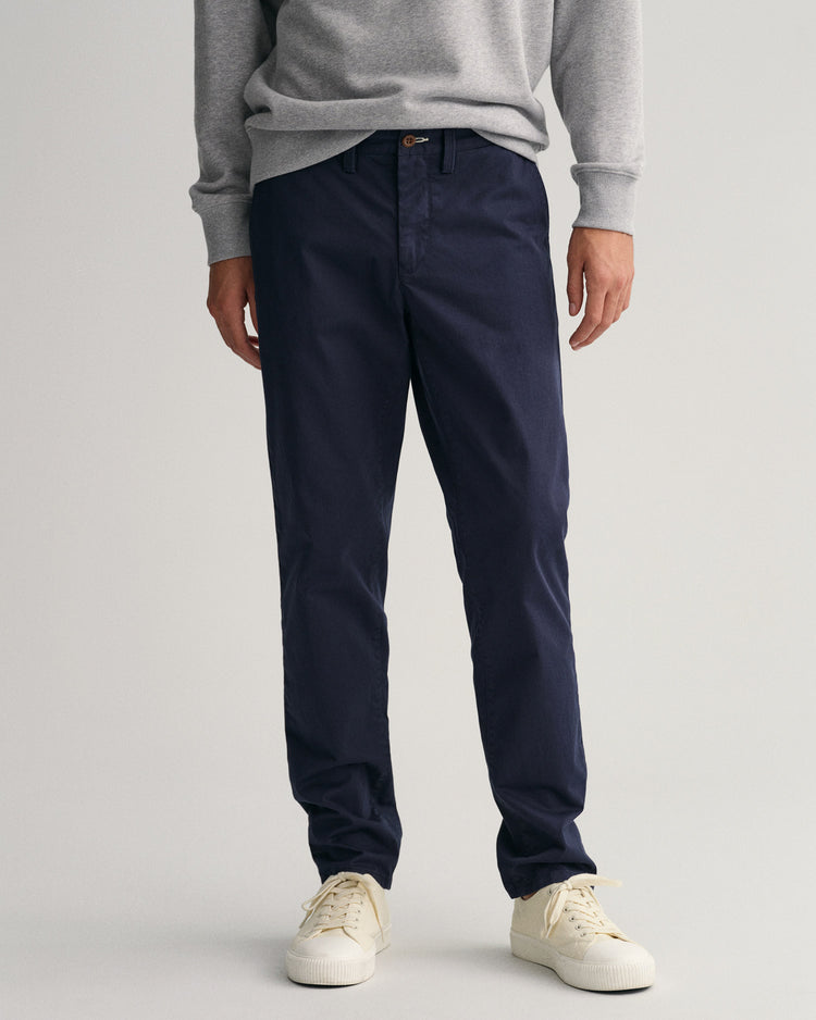 Spodnie męskie slim fit granatowe