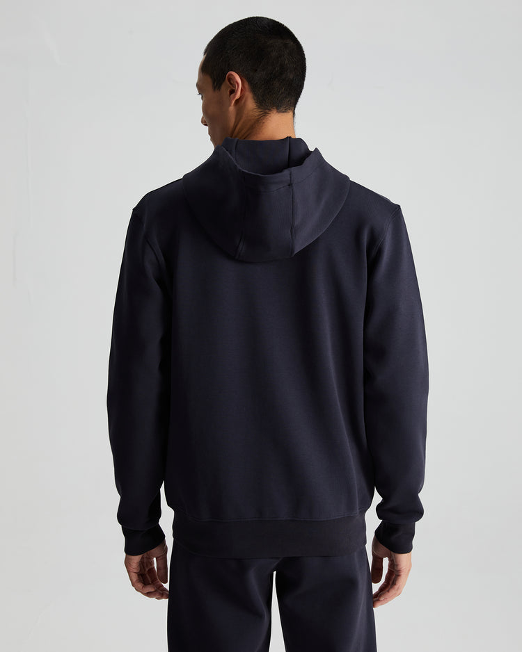 Bawełniana bluza męska z kapturem regular fit granatowa