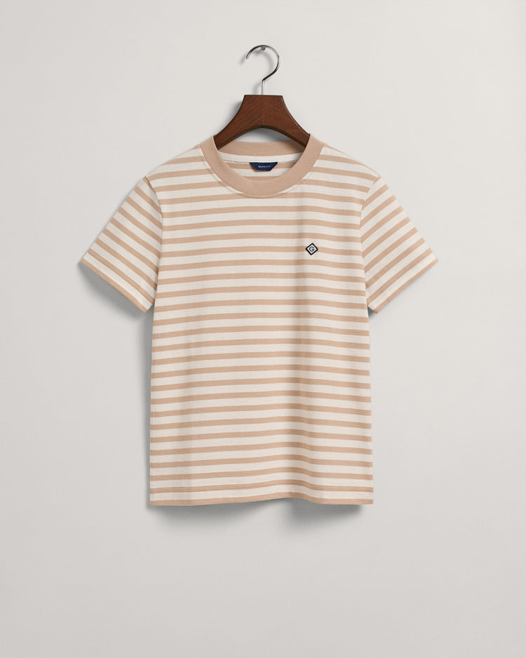 T-shirt w paski z motywem Icon G