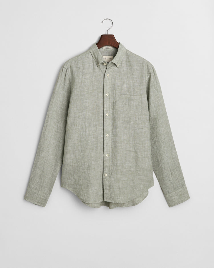 Koszula męska z długim rękawem regular fit zielona