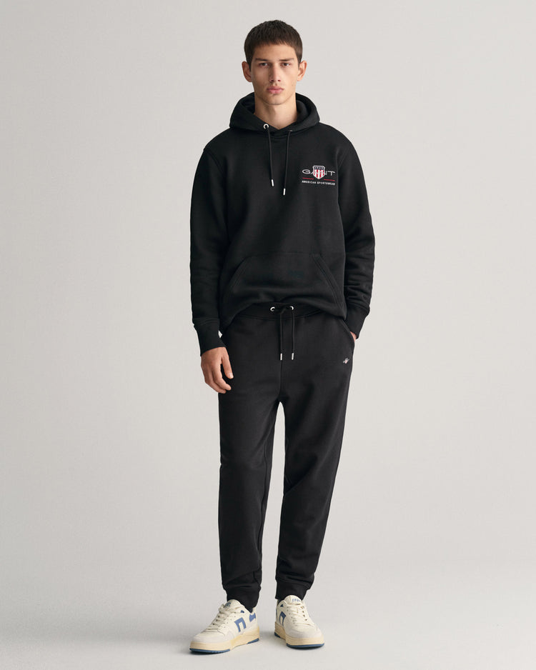 Spodnie dresowe męskie regular fit czarne