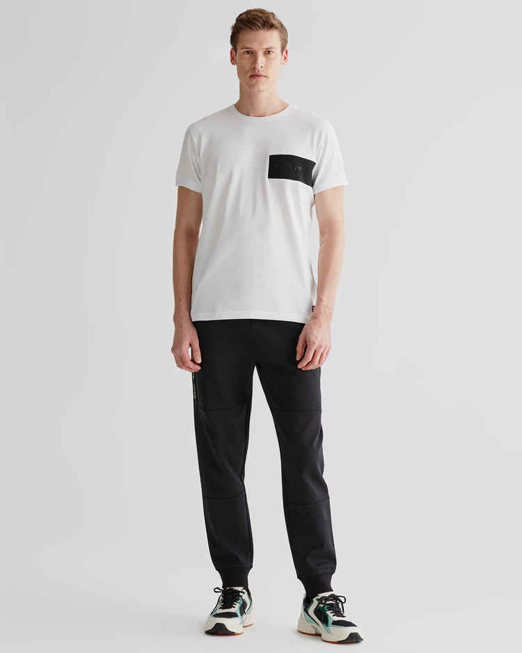 T-shirt męski z nadrukiem regular fit biały