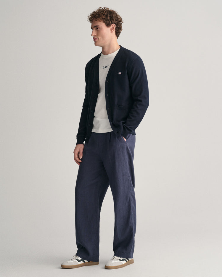 Klasyczny kardigan z bawełny z dekoltem w serek