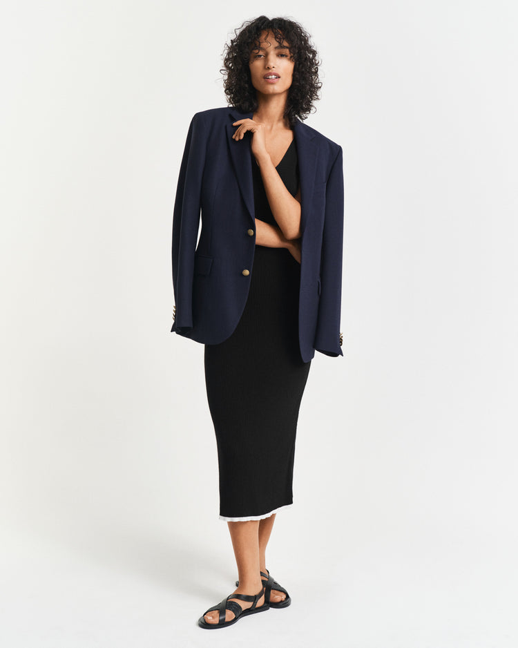 Sukienka damska bez rękawów slim fit czarna