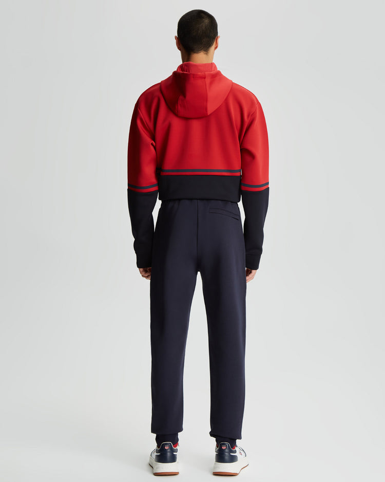 Męskie granatowe spodnie dresowe regular fit