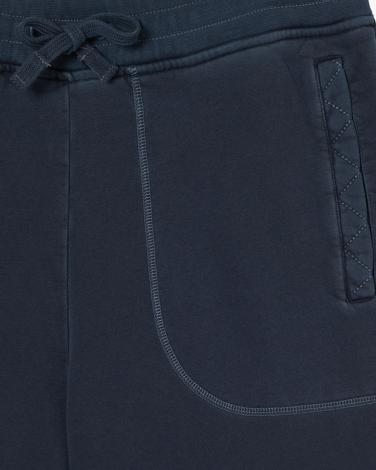 Bawełniane szorty męskie z nadrukiem regular fit granatowe