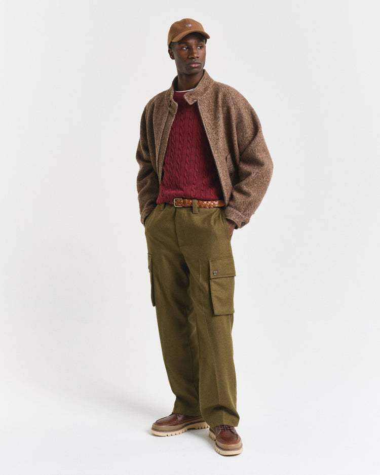 Męski bordowy sweter regular fit