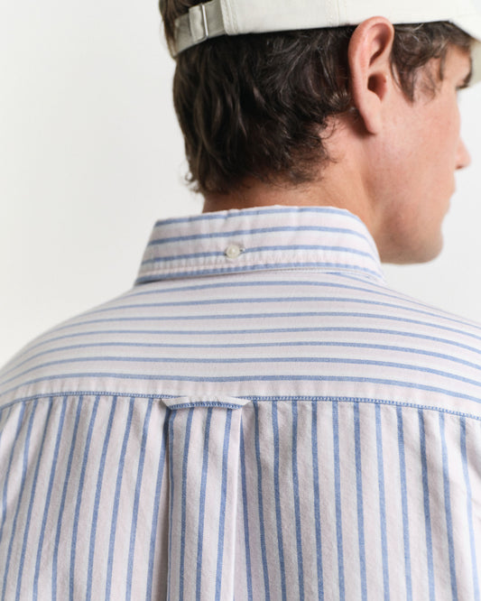 Bawełniana koszula męska z długim rękawem regular fit różowa