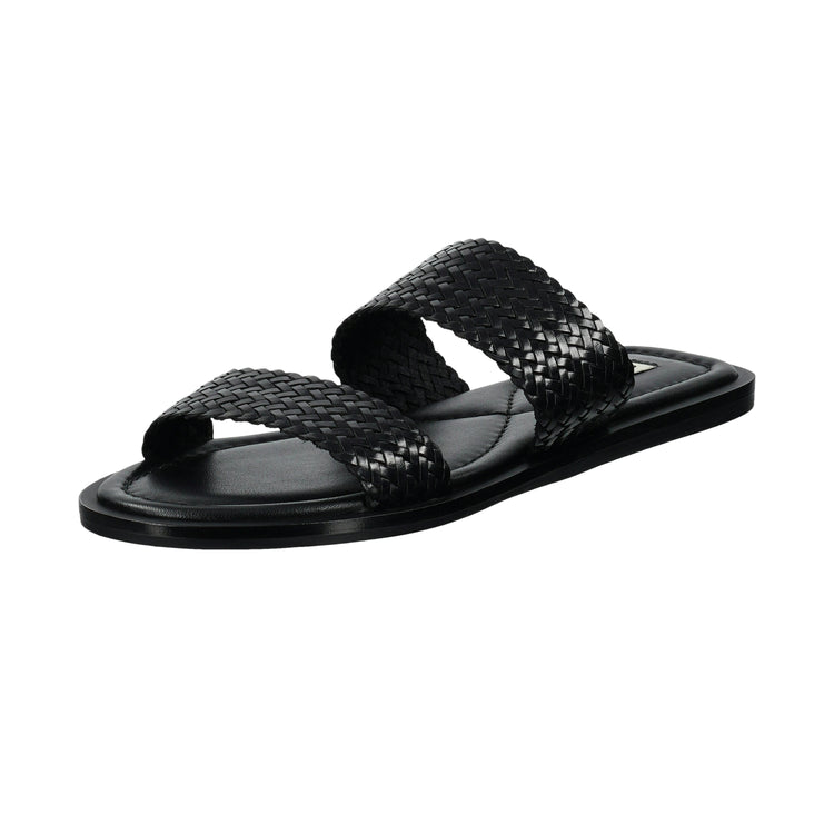 Skórzane sandały i klapki damskie czarne