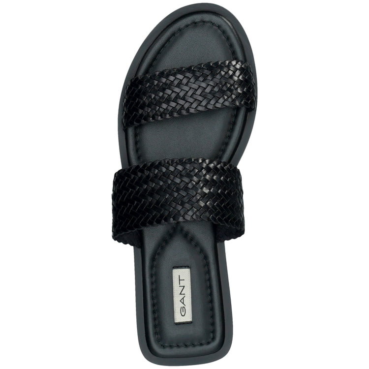 Skórzane sandały i klapki damskie czarne