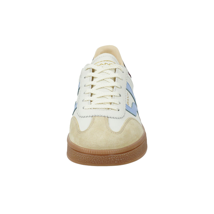 Skórzane sneakersy damskie niebieskie
