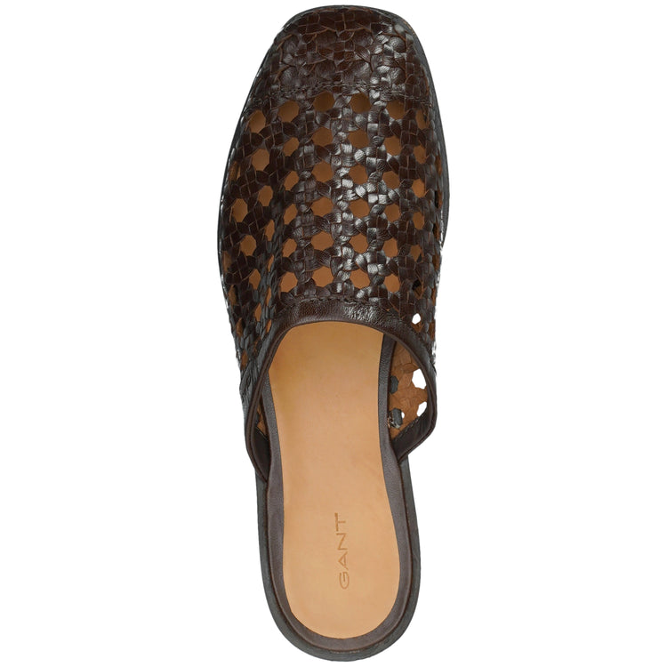 Skórzane sandały i klapki damskie brązowe