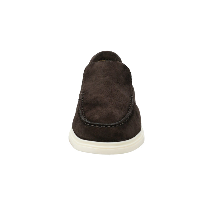 Skórzane loafersy męskie brązowe