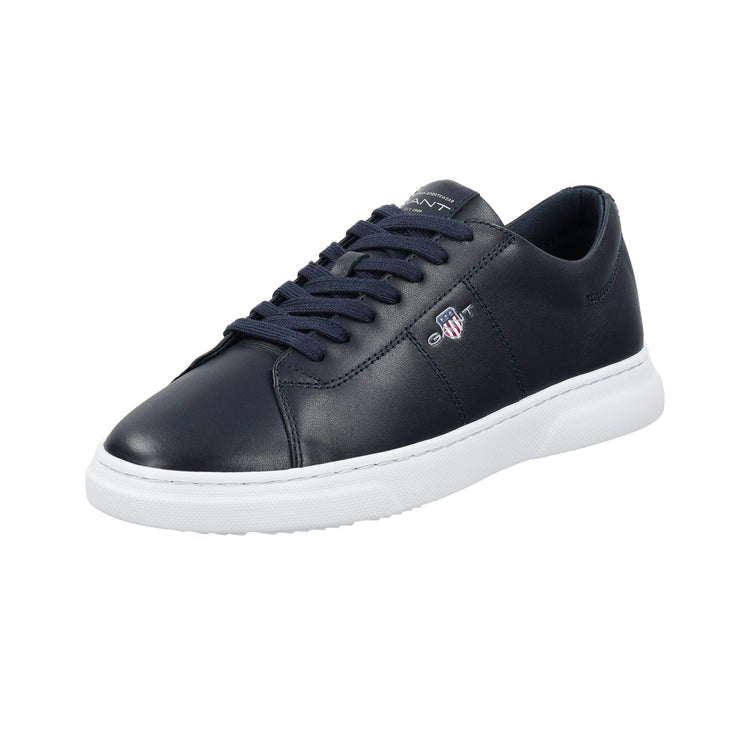 Skórzane buty sportowe męskie granatowe