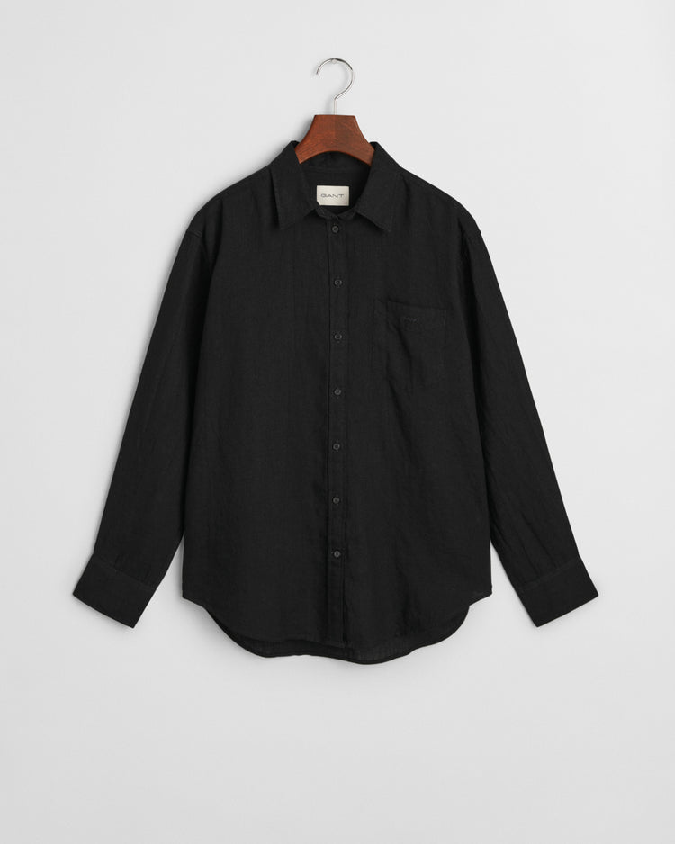 Koszula damska z długim rękawem relaxed fit czarna