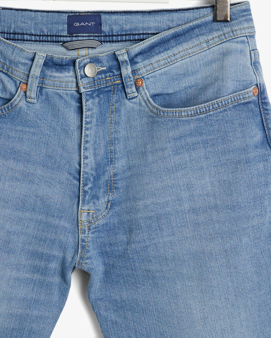 Spodnie jeansowe męskie extra slim fit niebieskie