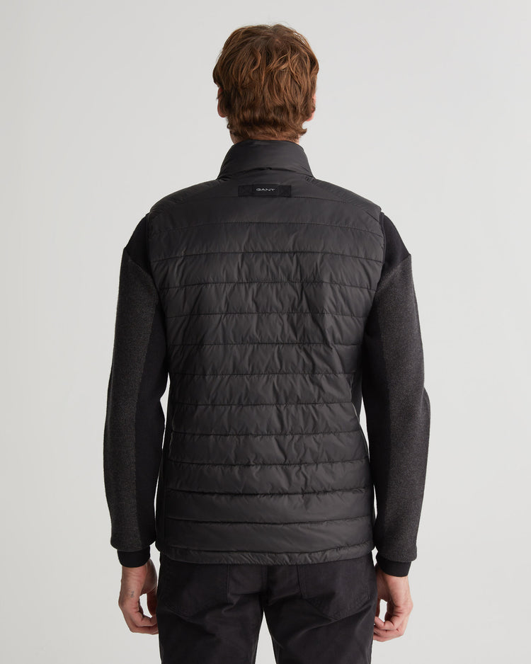 Bezrękawnik męski z nadrukiem regular fit czarny