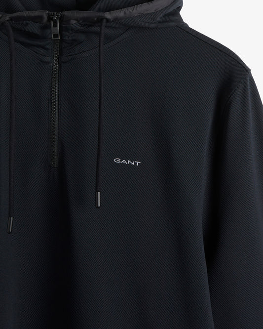 Bluza męska z zamkiem do połowy regular fit czarna