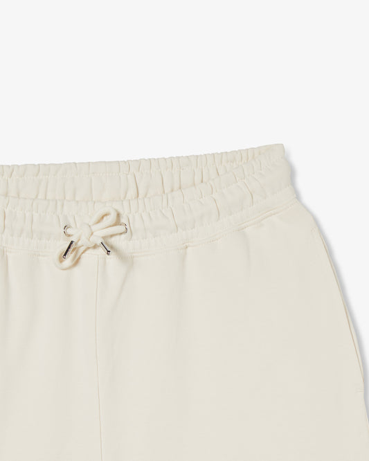 Bawełniane spodnie dresowe damskie z nadrukiem białe