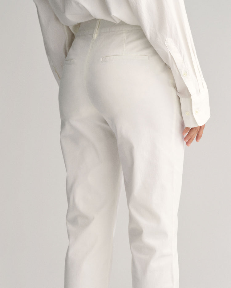 Spodnie damskie slim fit beżowe