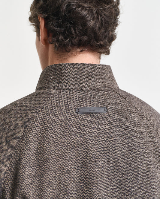 Kurtka męska ze stójką i długim rękawem regular fit khaki