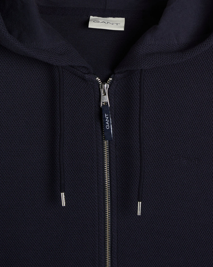 Bawełniana bluza męska z zamkiem regular fit granatowa