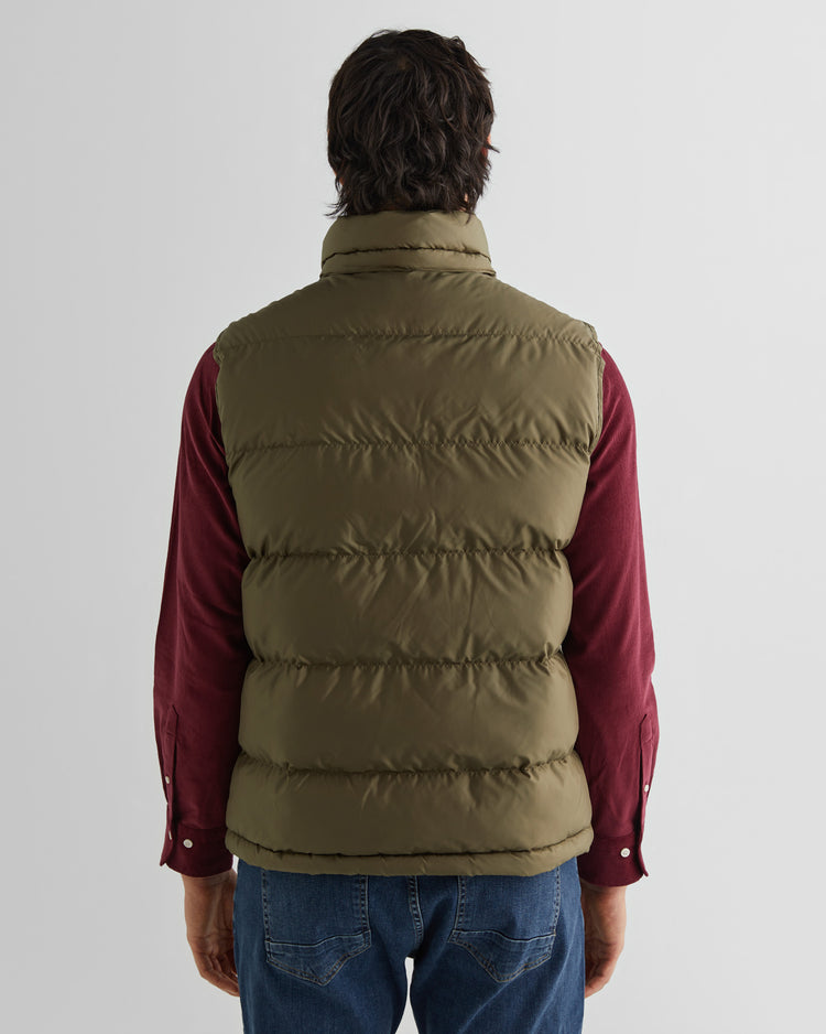 Bezrękawnik męski z kapturem regular fit zielony