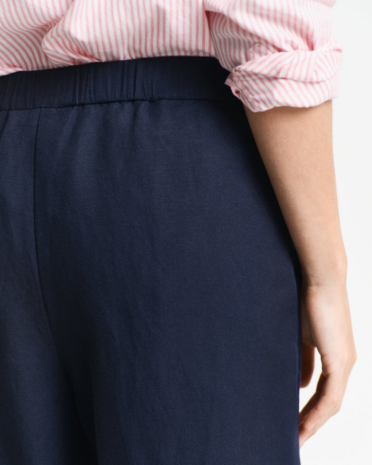 Spodnie damskie relaxed fit granatowe