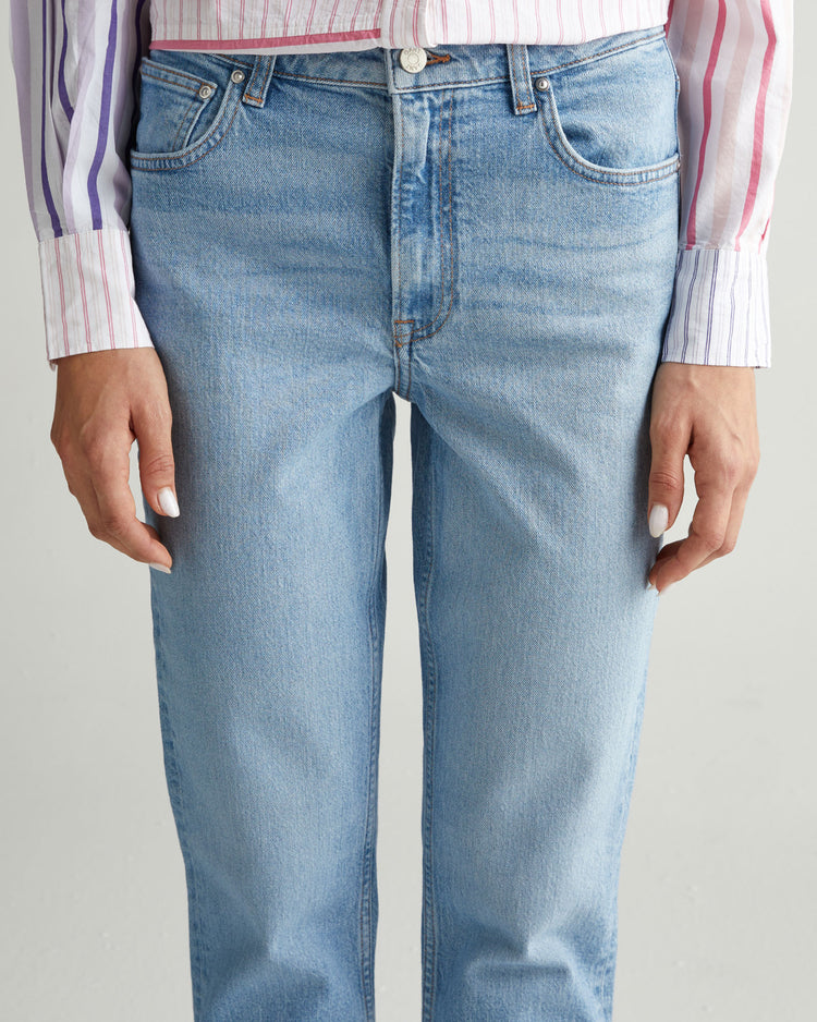 Jeansy nad kostkę straight leg