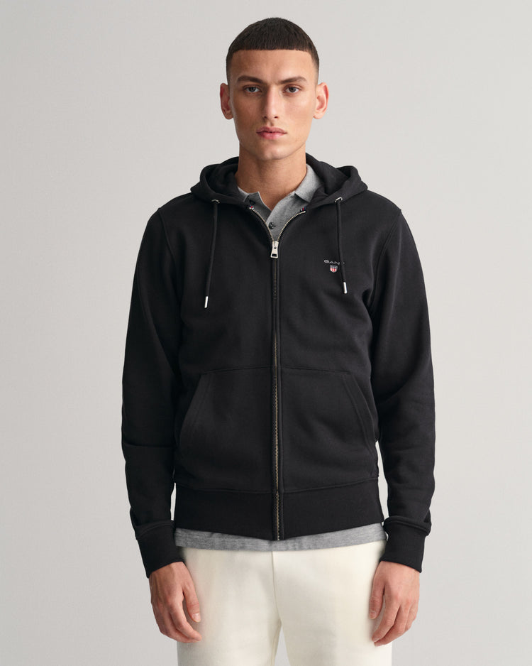 Bluza męska z kapturem regular fit czarna