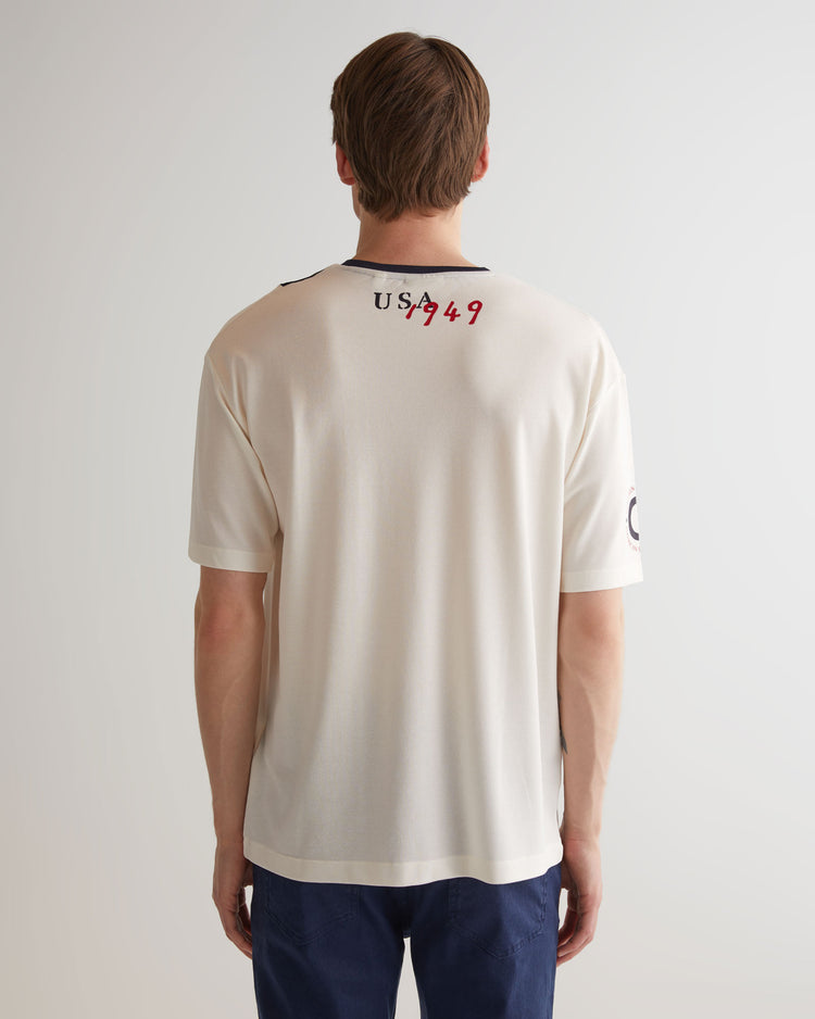 Koszulka z dekoltem C Color-Block