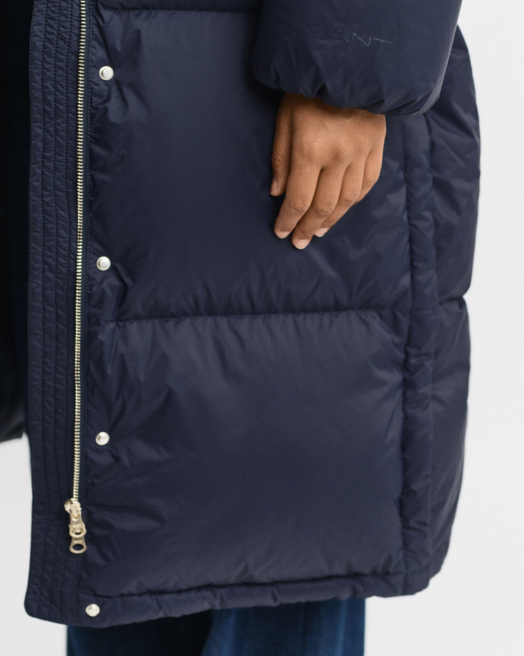 Kurtka damska z kapturem relaxed fit granatowa