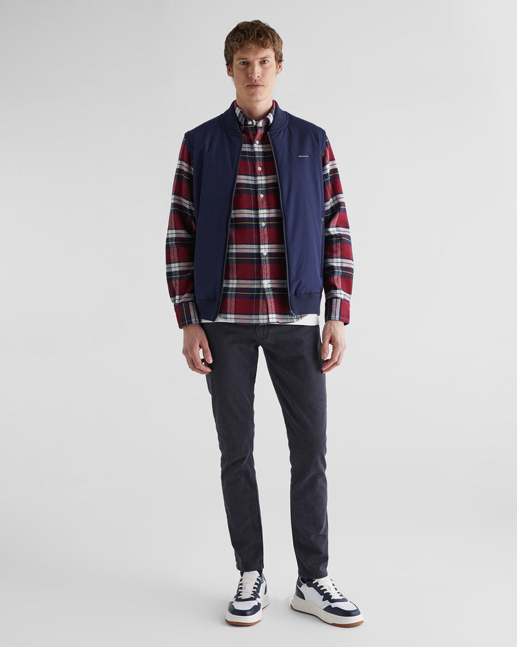 Bezrękawnik męski z zamkiem regular fit granatowy