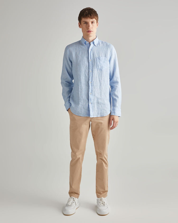 Koszula męska z długim rękawem regular fit niebieska