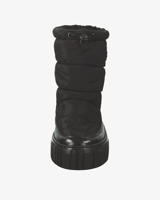 Buty zimowe damskie z nadrukiem czarne