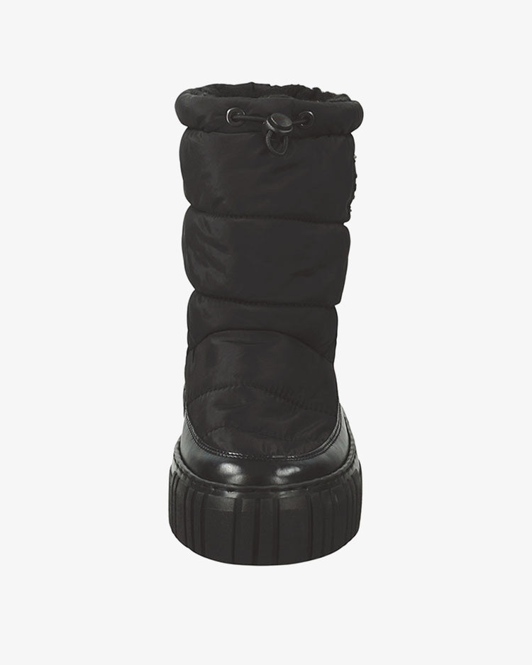 Buty zimowe damskie z nadrukiem czarne