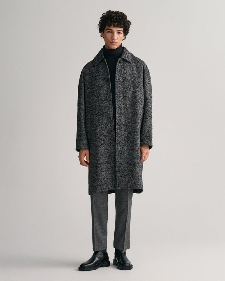 Sweter męski z golfem regular fit czarny
