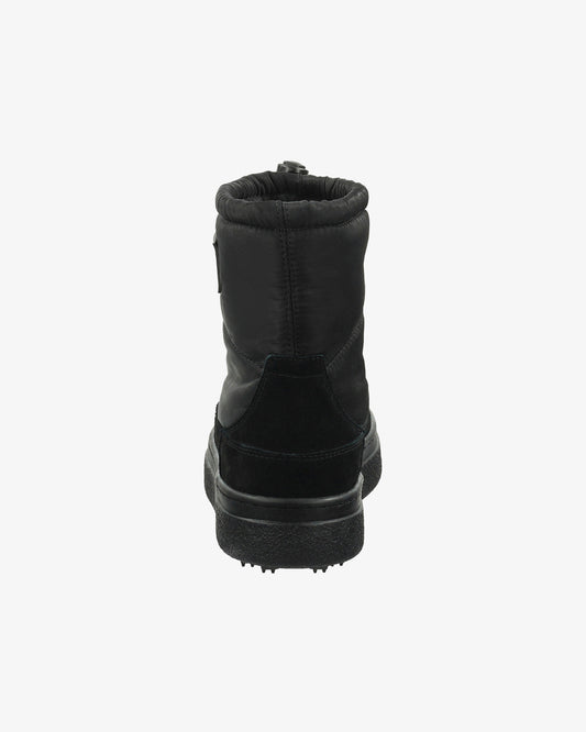 Buty zimowe damskie z nadrukiem czarne