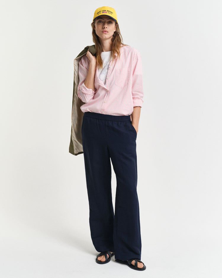 Spodnie damskie relaxed fit granatowe
