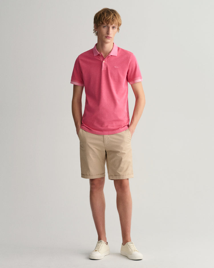Męski różowy regular fit polo